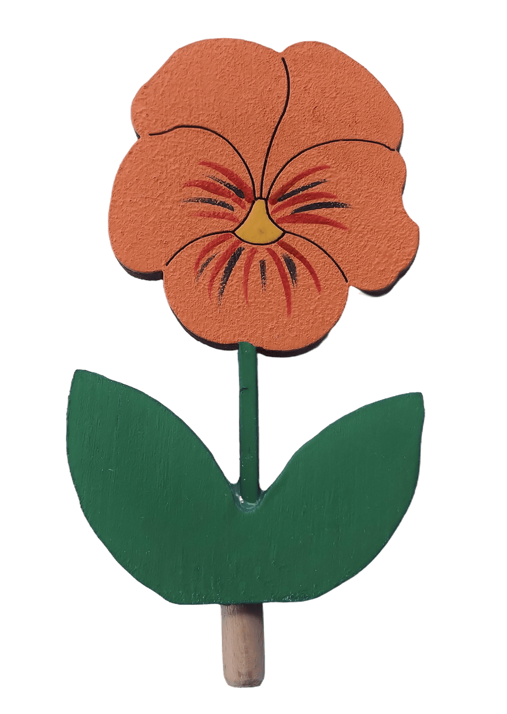 Blume - Stiefmütterchen orange - Steckfigur für Kerzenring von Sebastian Design Blume - Stiefmütterchen orange - Steckfigur für Kerzenring von Sebastian Design