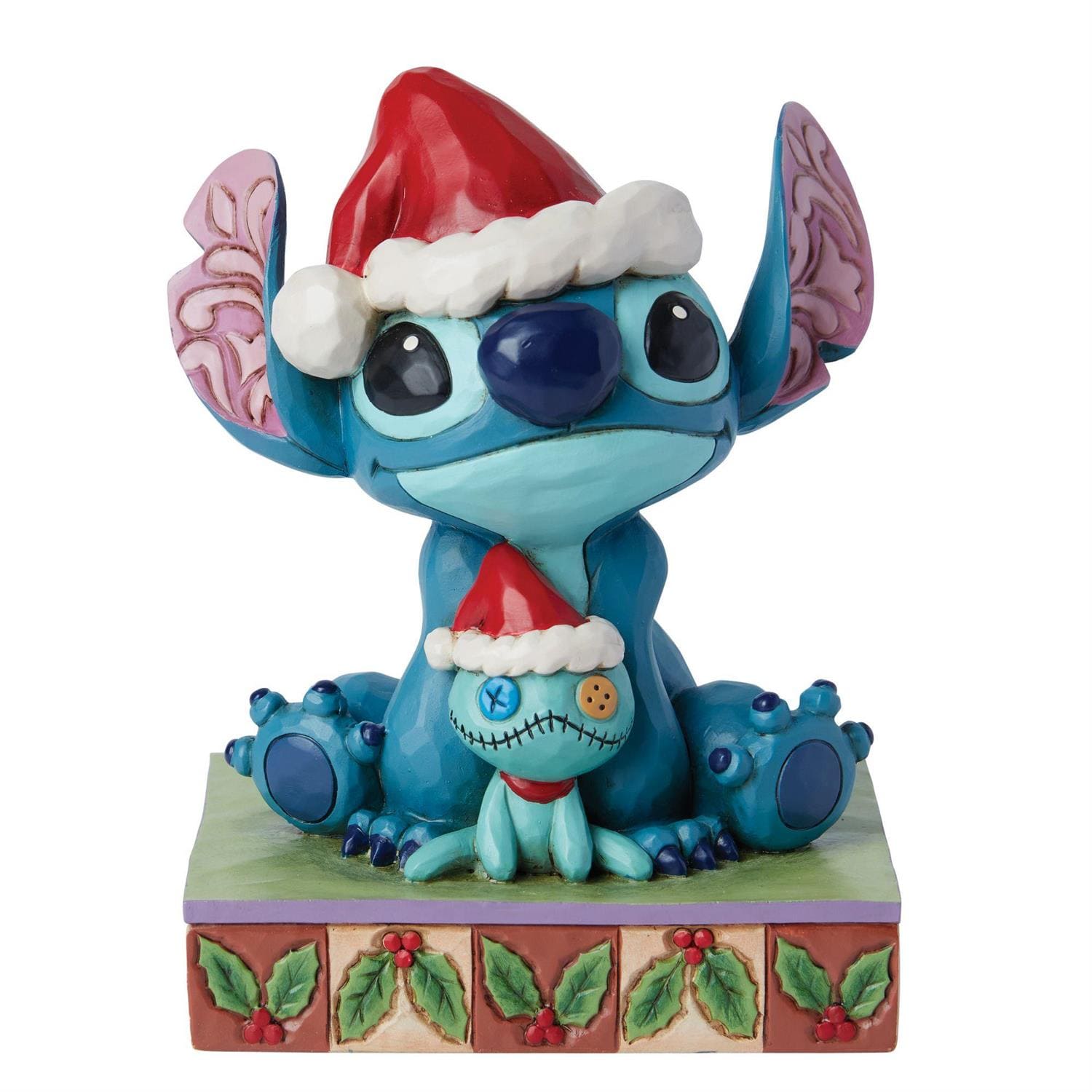 6015007 Jim Shore, Disney Traditions, Jim Shore Disney, 6015007, Christmas Buddies, Stitch & Scrump, Santa Stitch, Weihnachts-Stitch, Lilo & Stitch, Jim Shore Disneyfigur, Jim Shore Weihnachtsfigur