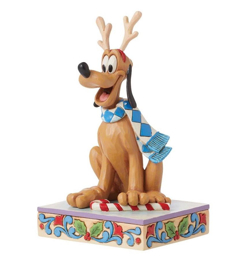 6015012 Jim Shore, Disney Traditions, Jim Shore Disney, 6015012, Dashing Rein-dog, Pluto, Pluto als Rentier, Pluto Christmas, Pluto Reindeer, Jim Shore Disneyfigur, Jim Shore Weihnachtsfigur