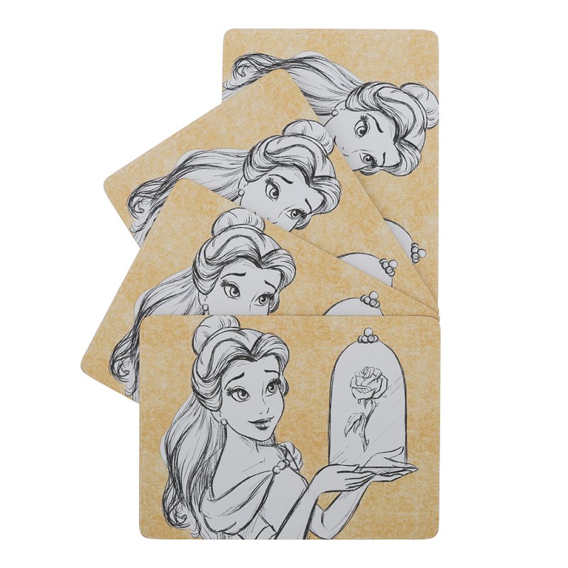 Disney Home Be Our Guest Platzset / Tischset - Placemat Belle - Schöne und das Biest / Set mit 4 Stück - A31831 Disney Home Be Our Guest Platzset / Tischset - Placemat Belle - Schöne und das Biest / Set mit 4 Stück - A31831