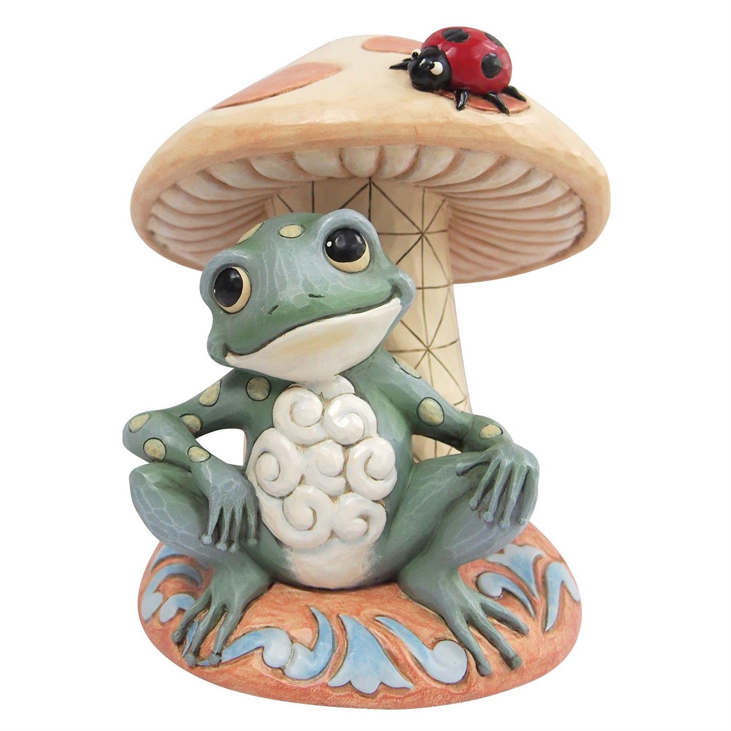 6014429 Heartwood Creek, Jim Shore, 6014429, Jim Shore Heartwood Creek, A Frog's Life, Froschleben, Frog Leaning on Mushroom, Jim Shore Frog, Jim Shore Animals