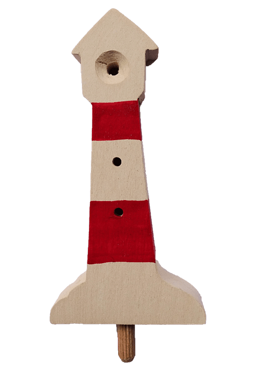 HK-B224wr Kerzenring, Sebastian Design, Talvel Steckfigur, B224wr, Steckfiguren, Leuchtturm rot-weiß, Holzfigur, skandinavische Dekoration, Holzdekoration, Kerzenkranz, Jahreszeitentisch, Leuchtturm Holzdeko