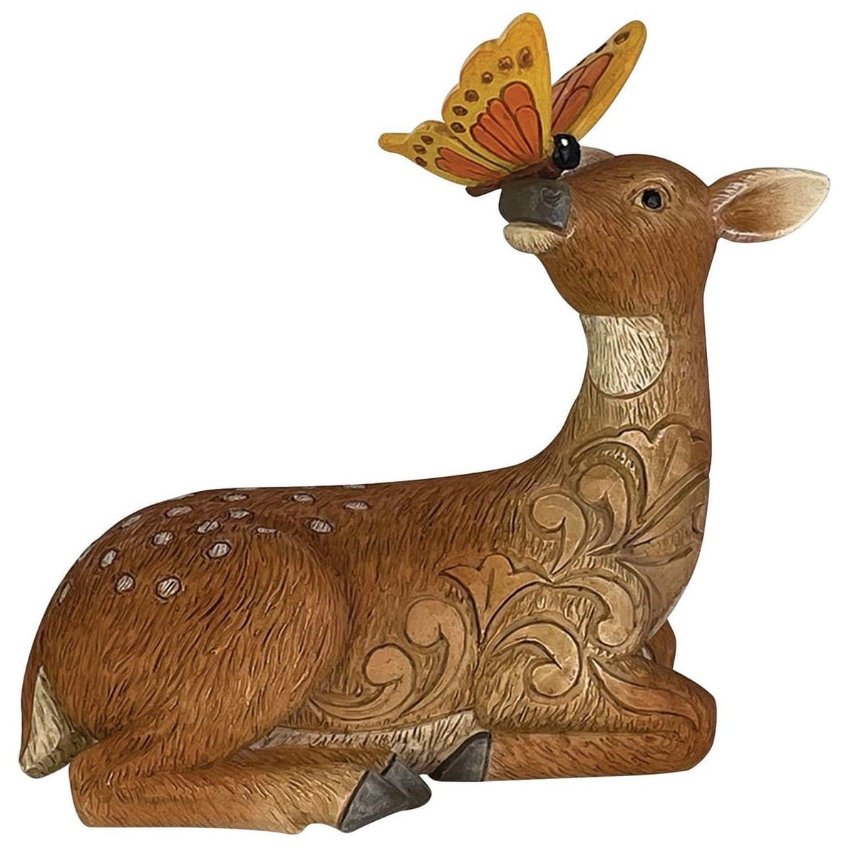 Reh mit Schmetterling - Deer with Butterfly Minifigur - 6017783 - Jim Shore Heartwood Creek Figur Reh mit Schmetterling - Deer with Butterfly Minifigur - 6017783 - Jim Shore Heartwood Creek Figur