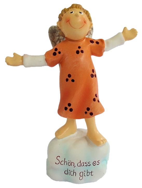 28390-orange Gilde Handwerk, Gilde Engel, Gilde Schutzengel, Schön, dass es dich gibt, 28390, Glücksbringer