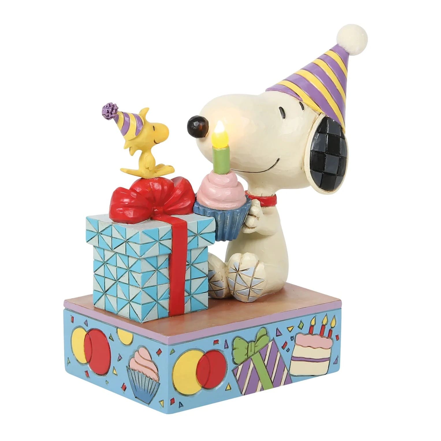 Peanuts - You Take The Cake Snoopy Geburtstagsfigur mit LED Kerze und Cupcake - 6019599 Jim Shore Peanuts Snoopy Figur