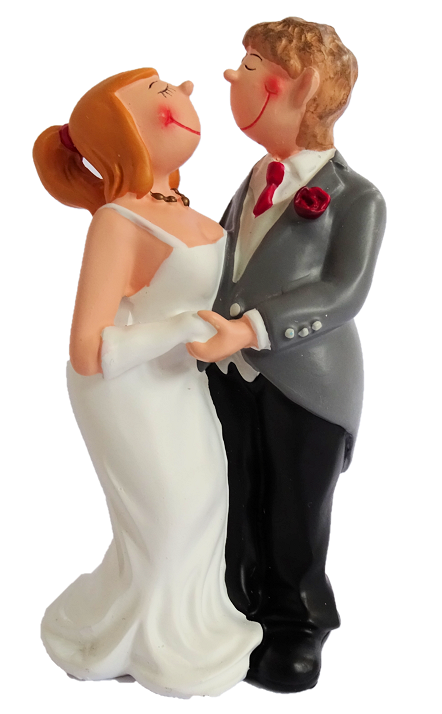 GH-36812c Gilde Handwerk, Gilde, Just Married, Hochzeitspaar, Tortenfigur, Braut & Bräutigam, Brautpaar, Hochzeit