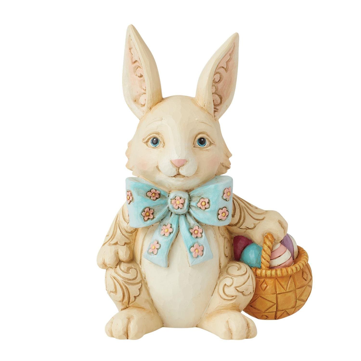 6016369 Jim Shore, Heartwood Creek, 6016369, Bunny's Easter Bounty Osterhase, Osterhase mit Korb, Jim Shore Figur, Osterfigur, Osterdekoration