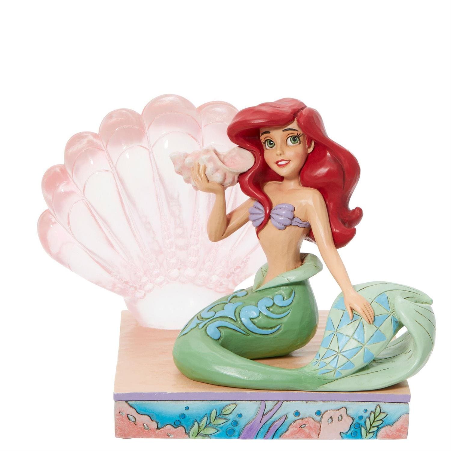 6011923 Disney Traditions, Jim Shore, 6011923, Princess Stories, Arielle with Shell, Arielle mit Muschel, Ariel, Jim Shore Disneyfigur, Jim Shore Disney Traditions, Jim Shore Arielle, Disney Traditions Arielle