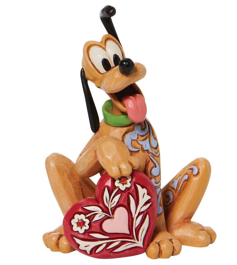 6010108 Pluto mit Herz Minifigur - Pluto with Heart - Disney Traditions by Jim Shore 6010108