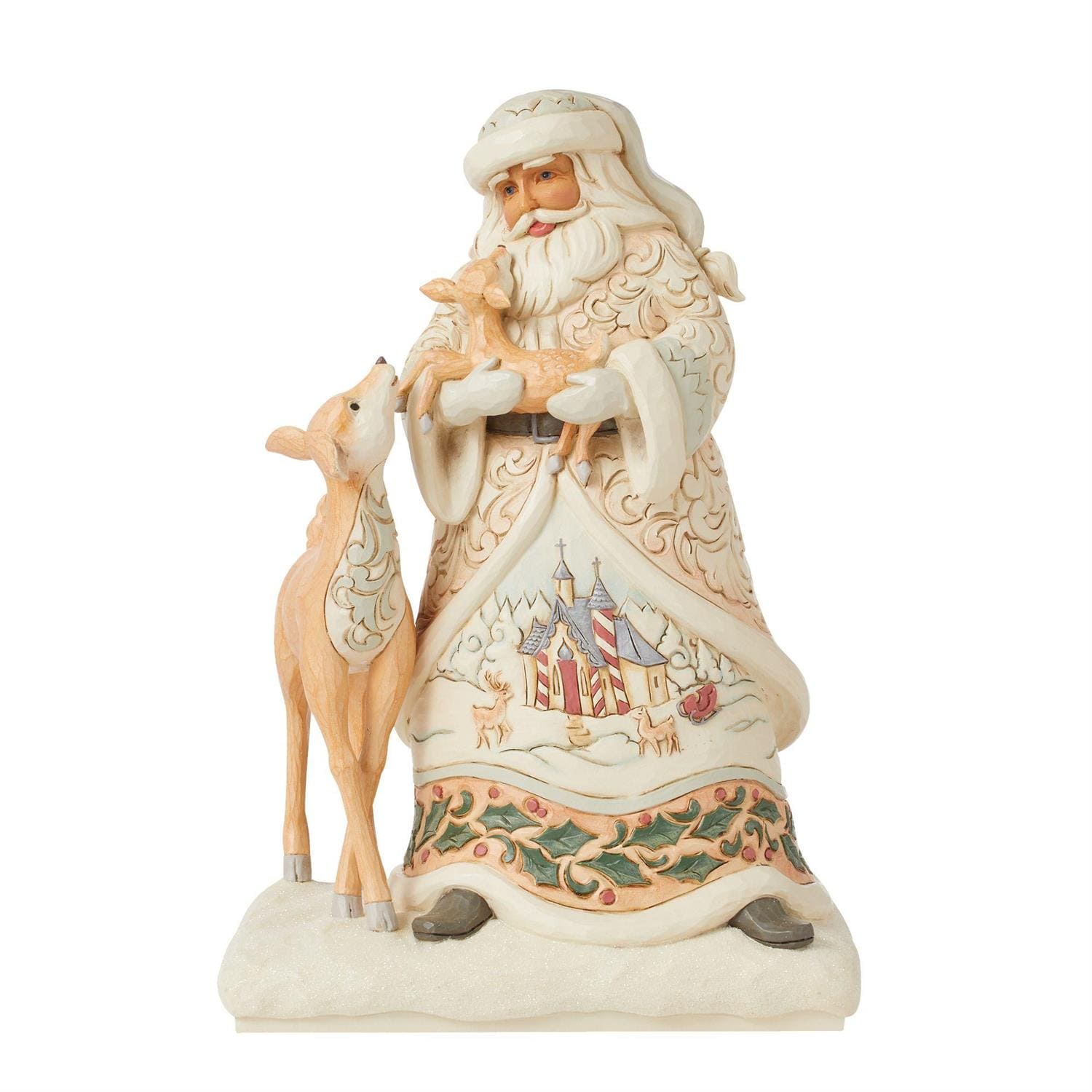 6015152 Jim Shore, Heartwood Creek, Jim Shore Santa, 6015152, White Woodland Santa, Believe in Kindness, Glaube an das Gute, Jim Shore Weihnachtsmann