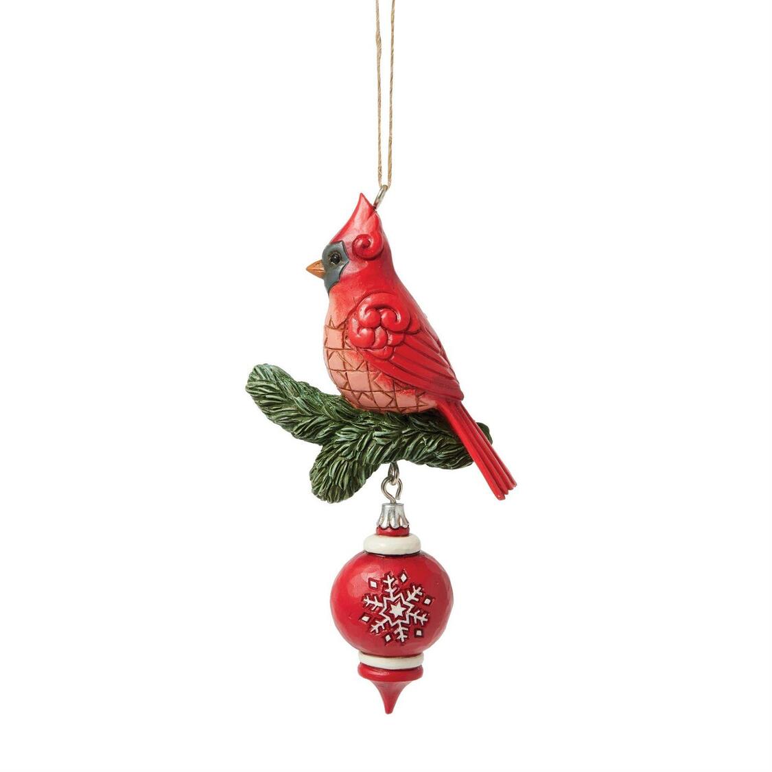 Nordic Noel Cardinal auf Weihnachtskugel Ornament - Heartwood Creek by Jim Shore 6017049 Nordic Noel Cardinal auf Weihnachtskugel Ornament - Heartwood Creek by Jim Shore 6017049