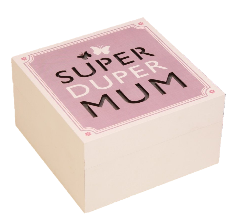 fw567a Widdop, Super Duper Mum Schatzkästchen, beleuchtetes Schatzkästchen, beleuchtetes Schmuckkästchen, Muttertagsgeschenk, Muttertag, FW567