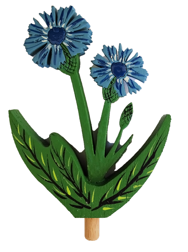 HK-B-014 Blume - Kornblume - Steckfigur für den großen Kerzenring von Sebastian Design