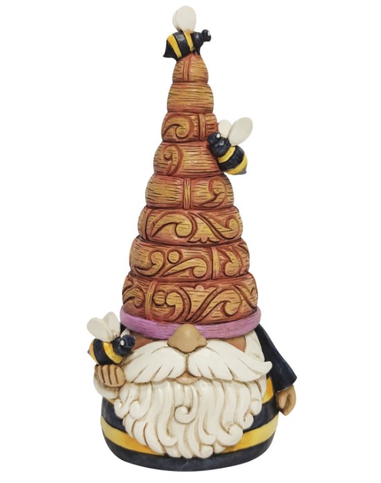 6010287 Jim Shore, Heartwood Creek, Jim Shore Heartwood Creek, Jim Shore Gnome, 6010287, Bee Happy Gnome, Sei glücklich Wichtel, Wichtel mit Bienenkorb, Jim Shore Wichtel