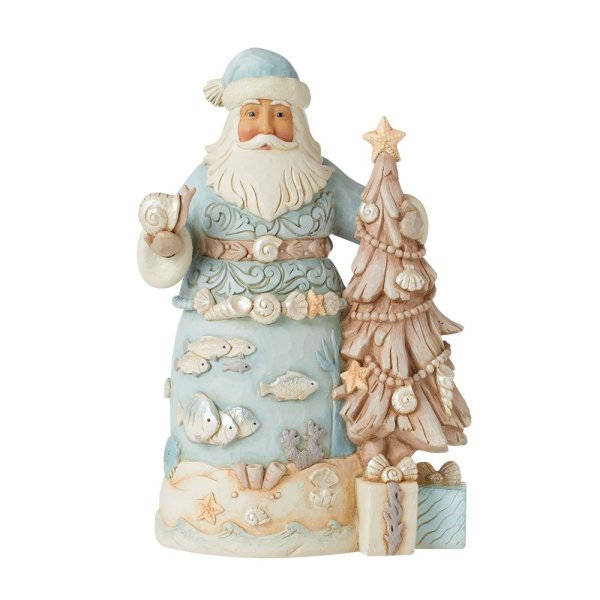 6010805a Jim Shore, Heartwood Creek, Jim Shore Heartwood Creek, Heartwood Creek by Jim Shore, 6010805, Coastal Christmas Santa witih Starfish, Jim Shore Santa, Heartwood Creek Santa