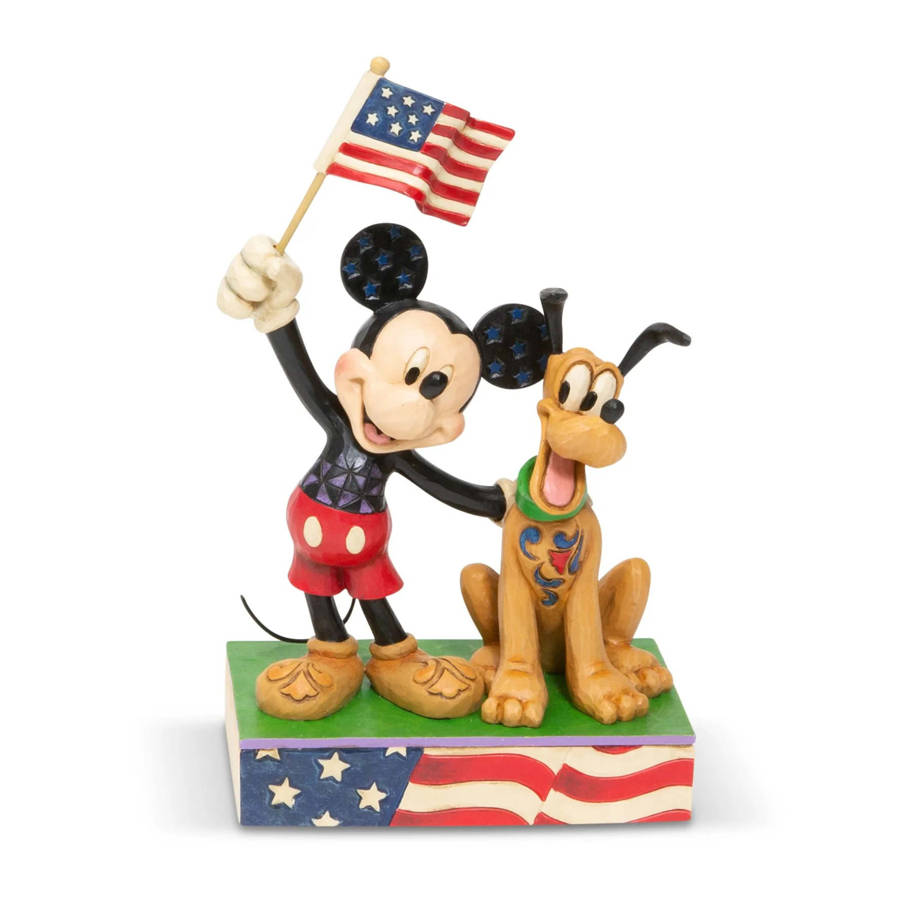 A Banner Day - Micky und Pluto mit Flagge / Disney Traditions by Jim Shore 6001975 A Banner Day - Micky und Pluto mit Flagge / Disney Traditions by Jim Shore 6001975