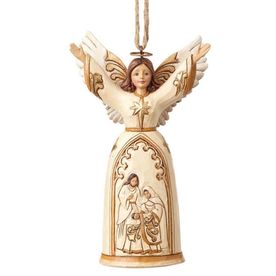 hc-4058836 Heartwood Creek, Jim Shore, Ivory & Gold Nativity Angel, Engel, Anhänger, Ornament