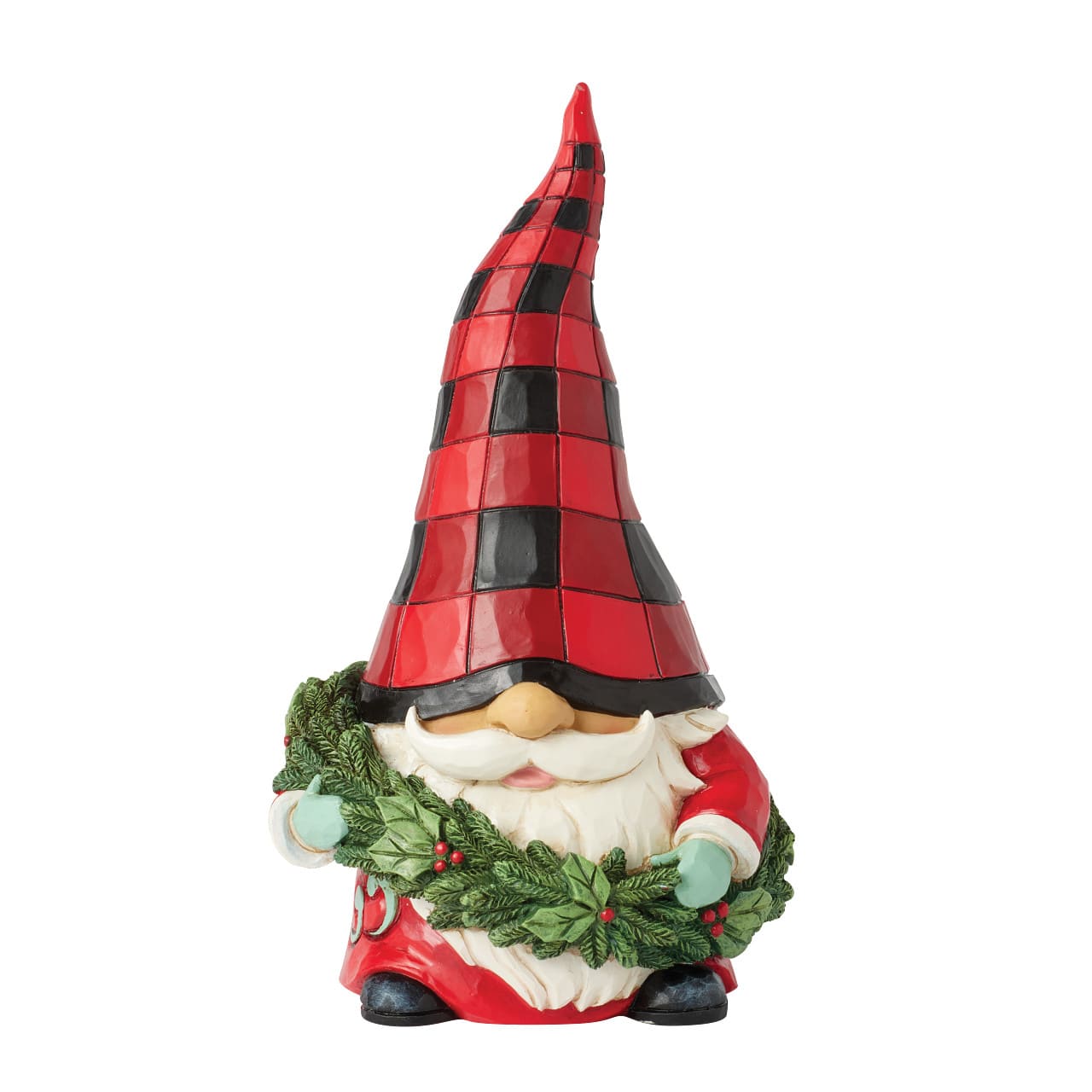 Kiss-Mas Gnome / Highland Glen Wichtel mit Weihnachtskranz - Heartwood Creek by Jim Shore 6017026 Kiss-Mas Gnome / Highland Glen Wichtel mit Weihnachtskranz - Heartwood Creek by Jim Shore 6017026