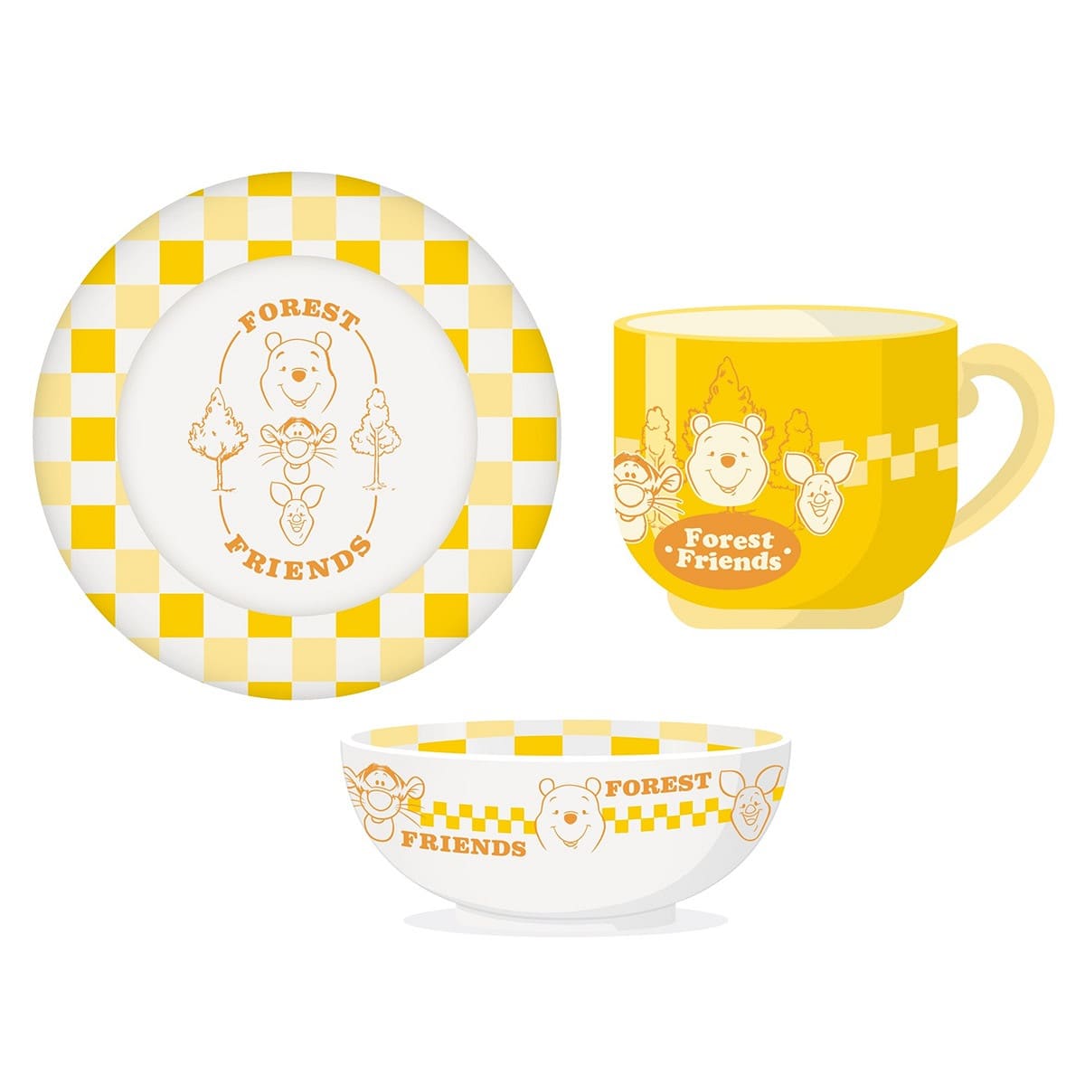 Disney Frühstücksset Winnie Pooh - 3-teilig DN27065 - Disney Teller, Schüssel & Tasse von Christmas Inspirations