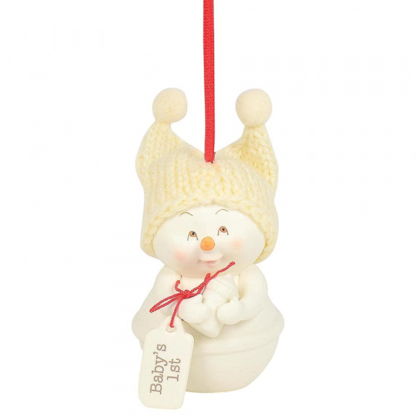 sb-6003283 Kristi Jensen Piero, Snowpinions, Snowbabies, Department 56, Schneemann, Ornament, Anhänger, Baby's 1st Ornament, 6003283