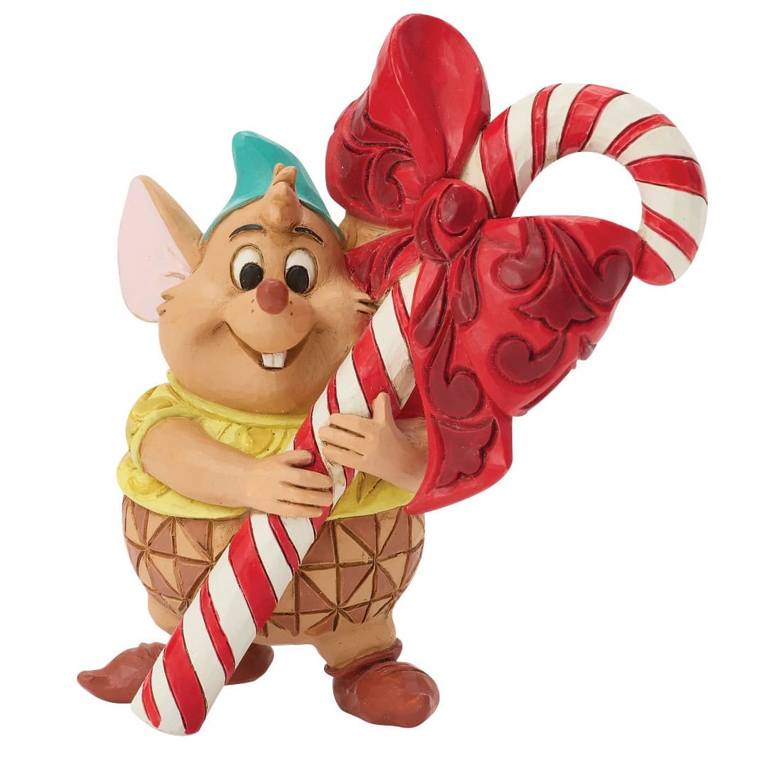 Gus mit Zuckerstange – Cinderella's Maus Gus Candy Cane - 6018720 Disney Traditions Jim Shore Disneyfigur