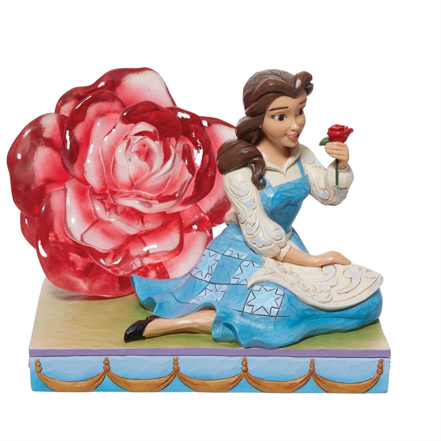 6011924 Disney Traditions, Jim Shore, 6011924, Princess Stories, Belle with Rose, Belle mit Rose, Jim Shore Disneyfigur, Jim Shore Disney Traditions, Jim Shore Belle, Disney Traditions Beauty & the Beast