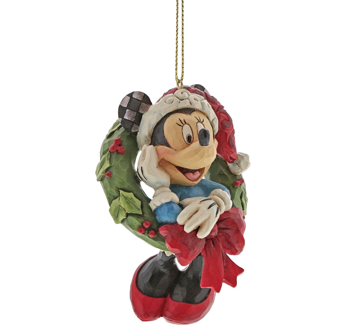 Minnie Mouse Ornament / Minnie Maus mit Kranz Weihnachtsanhänger A30356 Minnie Mouse Ornament / Minnie Maus mit Kranz Weihnachtsanhänger A30356
