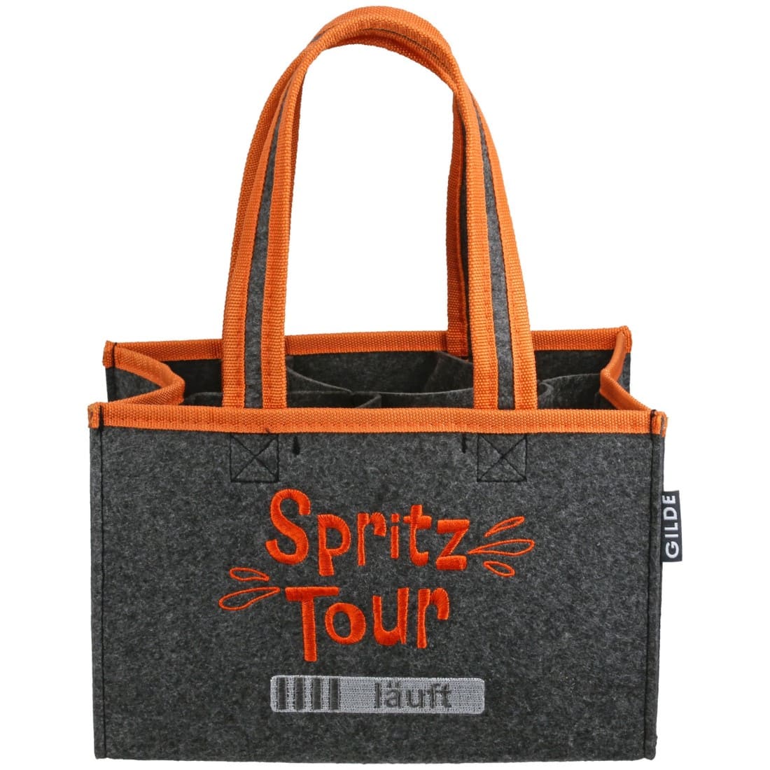 Flaschentasche Spritztour - Gilde Flaschentasche Filztasche 62579 / Flaschenträger 6 Flaschen - Tragetasche