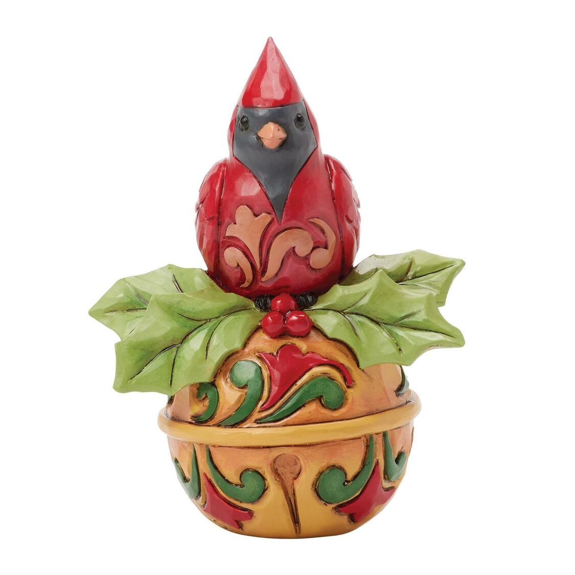 Cardinal on Jingle Bell - Kardinal auf Glöckchen Minifigur - Heartwood Creek by Jim Shore 6017279 Cardinal on Jingle Bell - Kardinal auf Glöckchen Minifigur - Heartwood Creek by Jim Shore 6017279