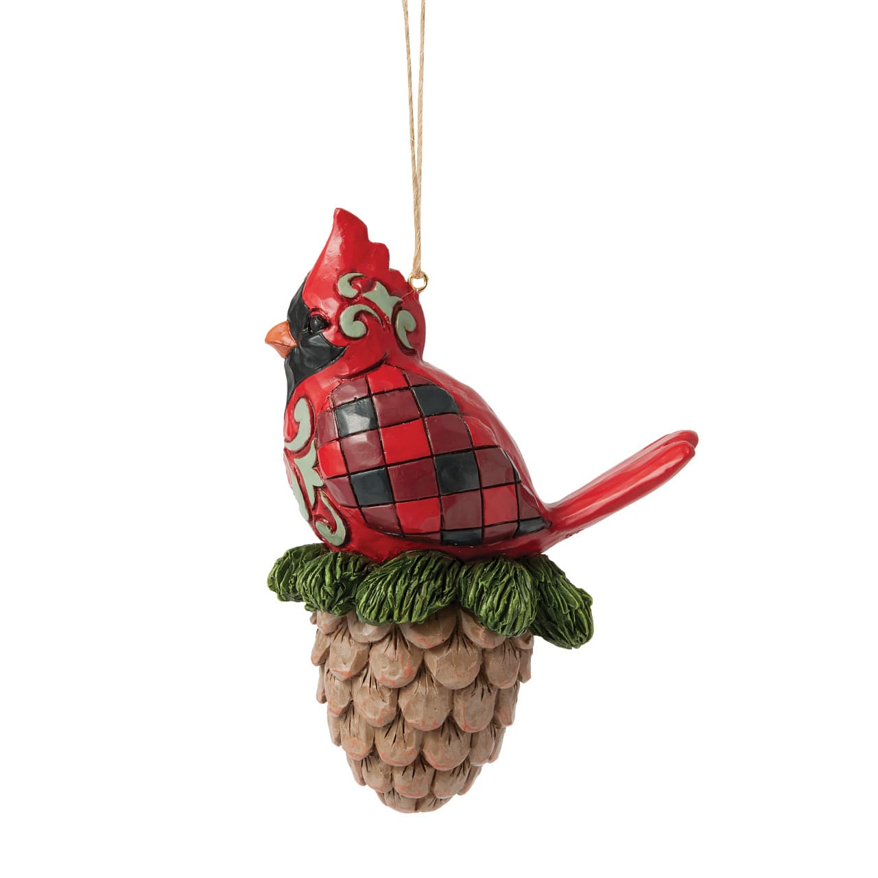 Cardinal on a Pinecone - Kardinal auf Tannenzapfen Ornament Hightland Glen - Heartwood Creek by Jim Shore 6017030 Cardinal on a Pinecone - Kardinal auf Tannenzapfen Ornament Hightland Glen - Heartwood Creek by Jim Shore 6017030