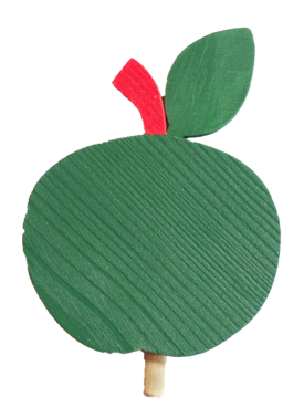 HKB-014B Sebastian Design, Kerzenringe, Holzkränze, Steckfiguren, Apfel grün