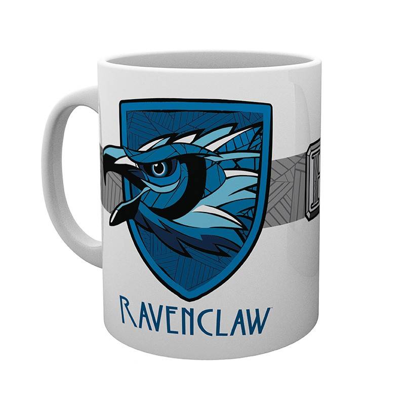 MG3974a Harry Potter, ABY-Style, Abysse, Becher, Tasse, Kaffeebecher, Hogwarts, Wappen Ravenclaw, Gryffindor, Slytherin, Hufflepuff, Ravenclaw, ABYMUG3974, 4 Häuser, Harry Potter Geschenkidee