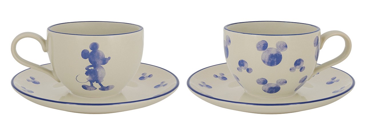 Disney Home Teetassen mit Unterteller Micky Maus - Set mit 2 Stück - Teacup A30842 Disney Home Teetassen mit Unterteller Micky Maus - Set mit 2 Stück - Teacup A30842