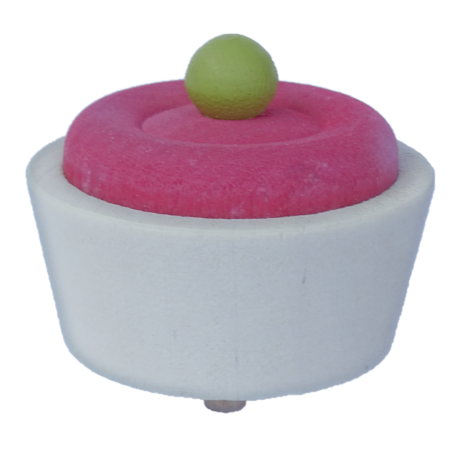 HK-46-3309-122qvb967IERjjDr Geburtstags-Cupcake weiß und pink/rosé -Steckfigur für den großen Kerzenring von Sebastian Design