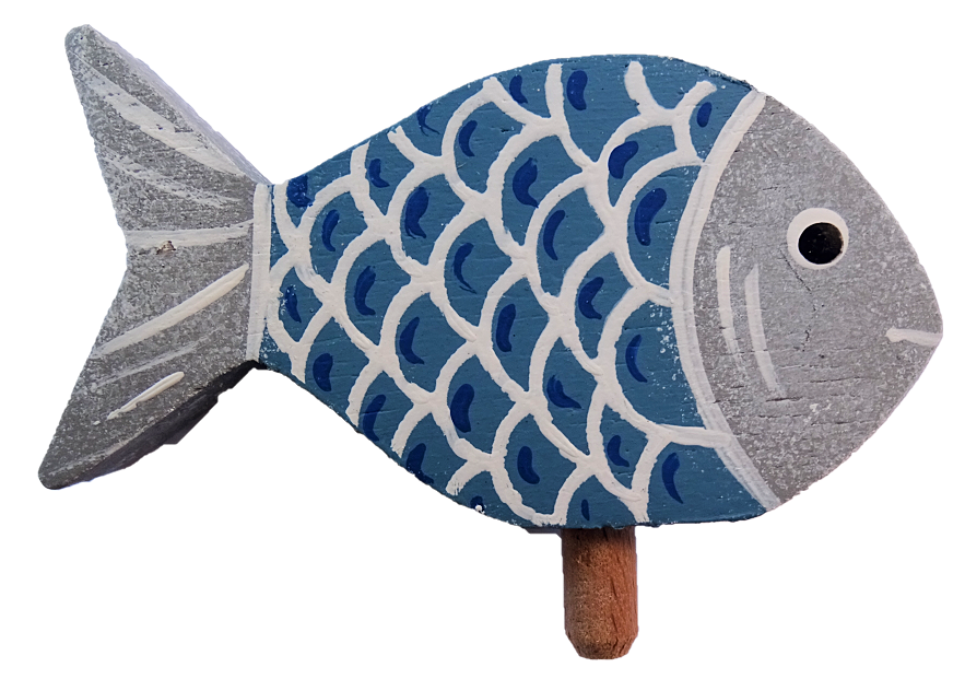 HK-M-014 Sebastian Design, Kerzenring, Kerzenringe, Candle Ring, Holzkranz, Steckfigur für Kerzenring, Jahreszeitenring, Jahreszeitentisch, Steckfigur Fisch Bubbles, Fisch, HK-M-014