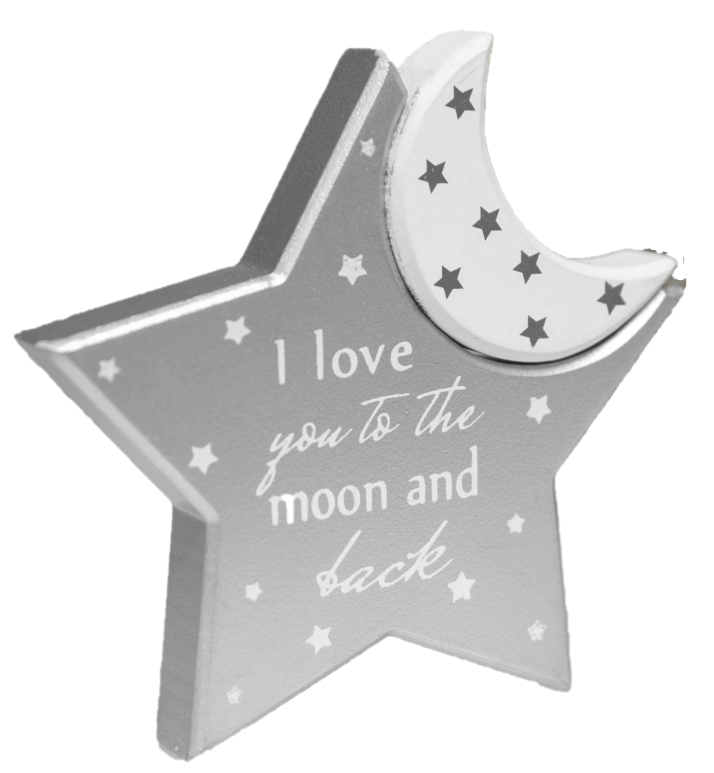 CG1418a CG1418, Widdop, Twinkle Twinkle Little Star, Mond mit Stern, Mond- und Sterntafel, Geburt. frischgebackene Eltern, Babyparty, Babyshower, Babygeschenk
