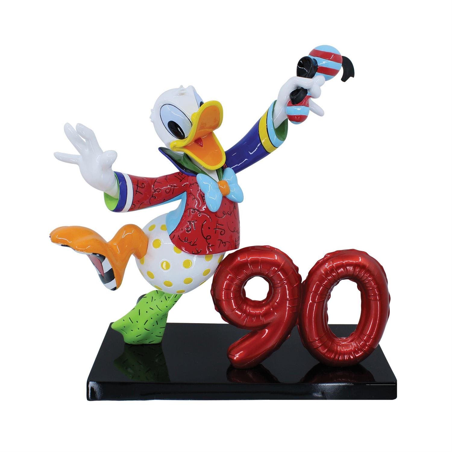 6016310 Disney Britto, Romero Britto, Donald Duck 90th Anniversary, Limited Edition Donald Duck, 90. Geburtstag, Britto limitierte Figur