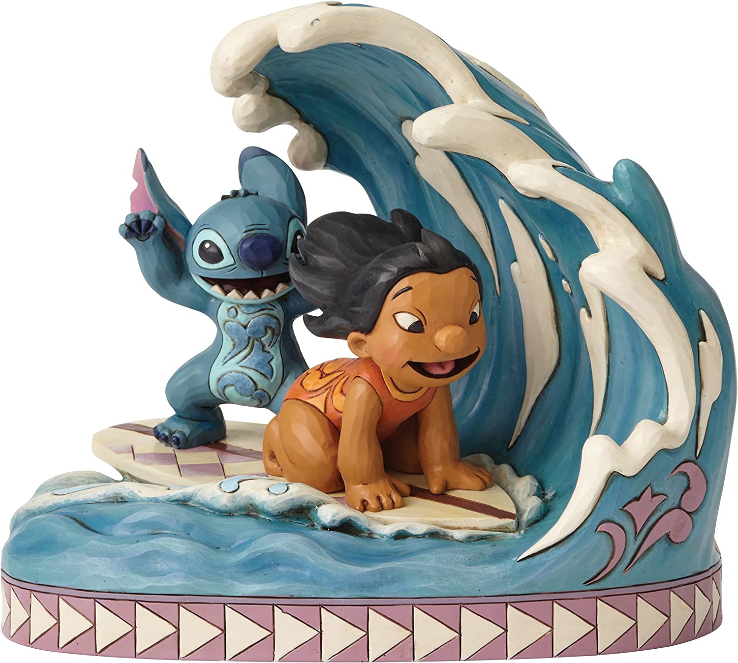 4055407a Disney Traditions, Jim Shore - Catch The Wave Lilo & Stitch, 4055407, Disney Traditions Lilo und Stitch