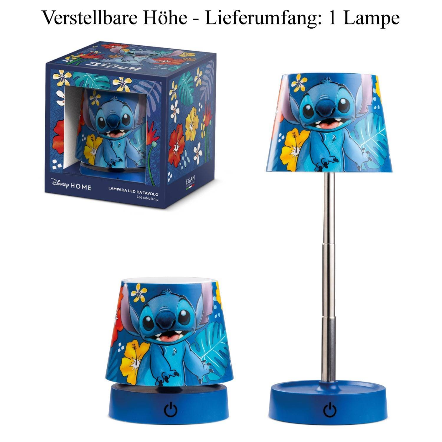 Disney LED-Tischleuchte Stitch höhenverstellbar 103074 - Disney Nachttischlampe - Disney Lampe