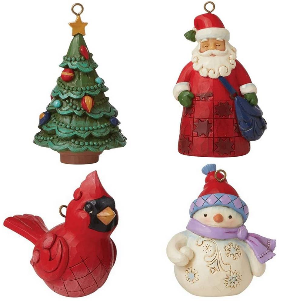 Christmas Ornaments / Weihnachtsanhänger, Set mit 4 Stück - Heartwood Creek by Jim Shore 6011887 Christmas Ornaments / Weihnachtsanhänger, Set mit 4 Stück - Heartwood Creek by Jim Shore 6011887