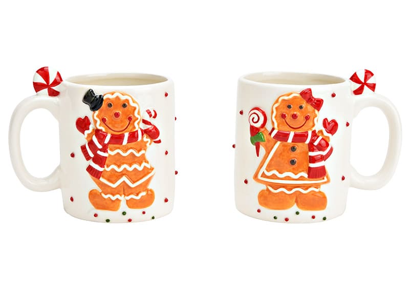 10037447 Becherset Lebkuchenmann & Lebkuchenfrau Weihnachtsbecher - Set mit 2 Stück 10037447