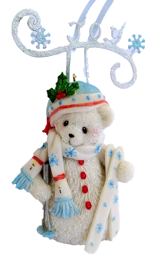 CT-4023747-Snowbear-Joy Cherished Teddies, Joy Snowbear, Ornament, Anhänger, Weihnachtsanhänger, 4023747, Cherished Teddies Snowbear, Cherished Teddies Ornament