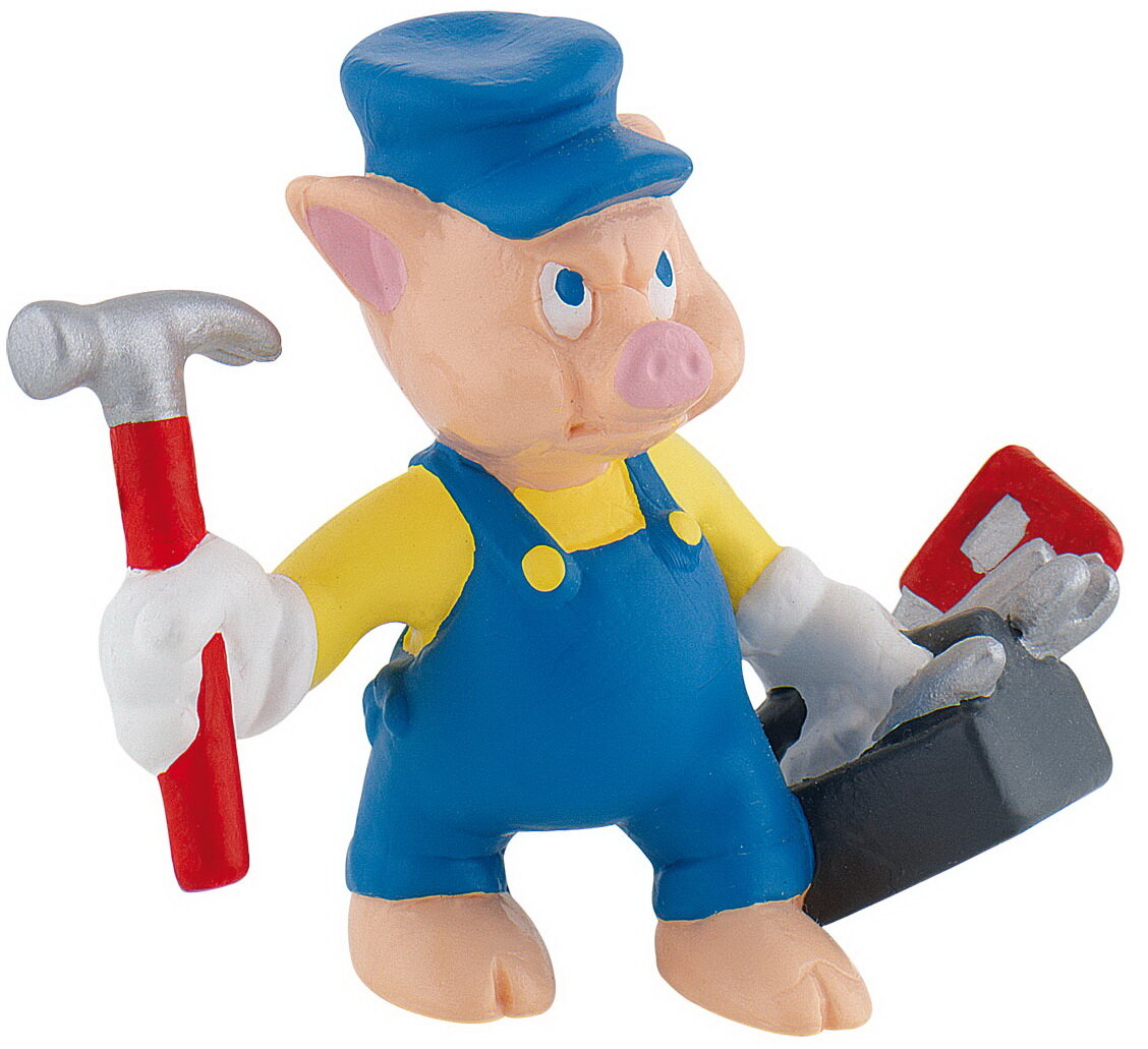 Die drei kleinen Schweinchen - Schweinchen Schlau / Walt Disney Spielfigur - Tortenfigur - Disneyfigur Bullyland 12492 Die drei kleinen Schweinchen - Schweinchen Schlau / Walt Disney Spielfigur - Tortenfigur - Disneyfigur Bullyland 12492
