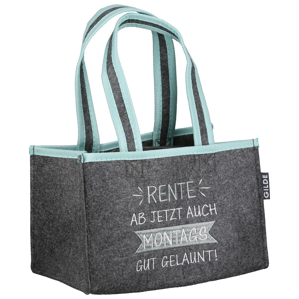 Flaschentasche Rente - Gilde Flaschentasche Filztasche 62570 / Flaschenträger 6 Flaschen - Tragetasche Rentner