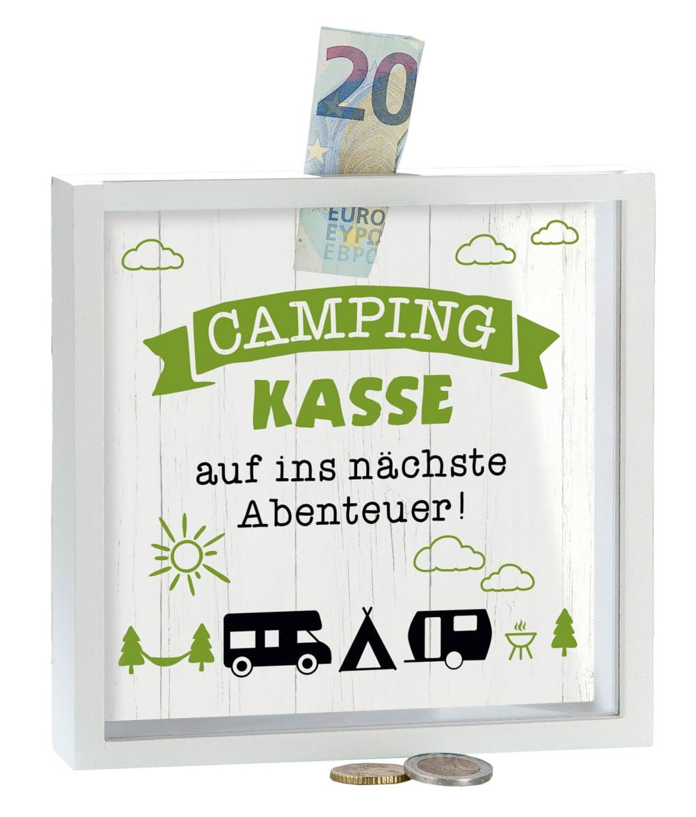 Spardose Camping Kasse 44091 / Gilde Spardose - Sparschwein - Sparbüchse Wohnwagen / Happy Camper Spardose Camping Kasse 44091 / Gilde Spardose - Sparschwein - Sparbüchse Wohnwagen / Happy Camper