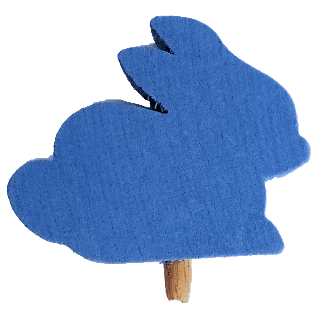HK-56535-1338 Osterhase Mini hellblau - Steckfigur für den kleinen Kerzenring von Sebastian Design