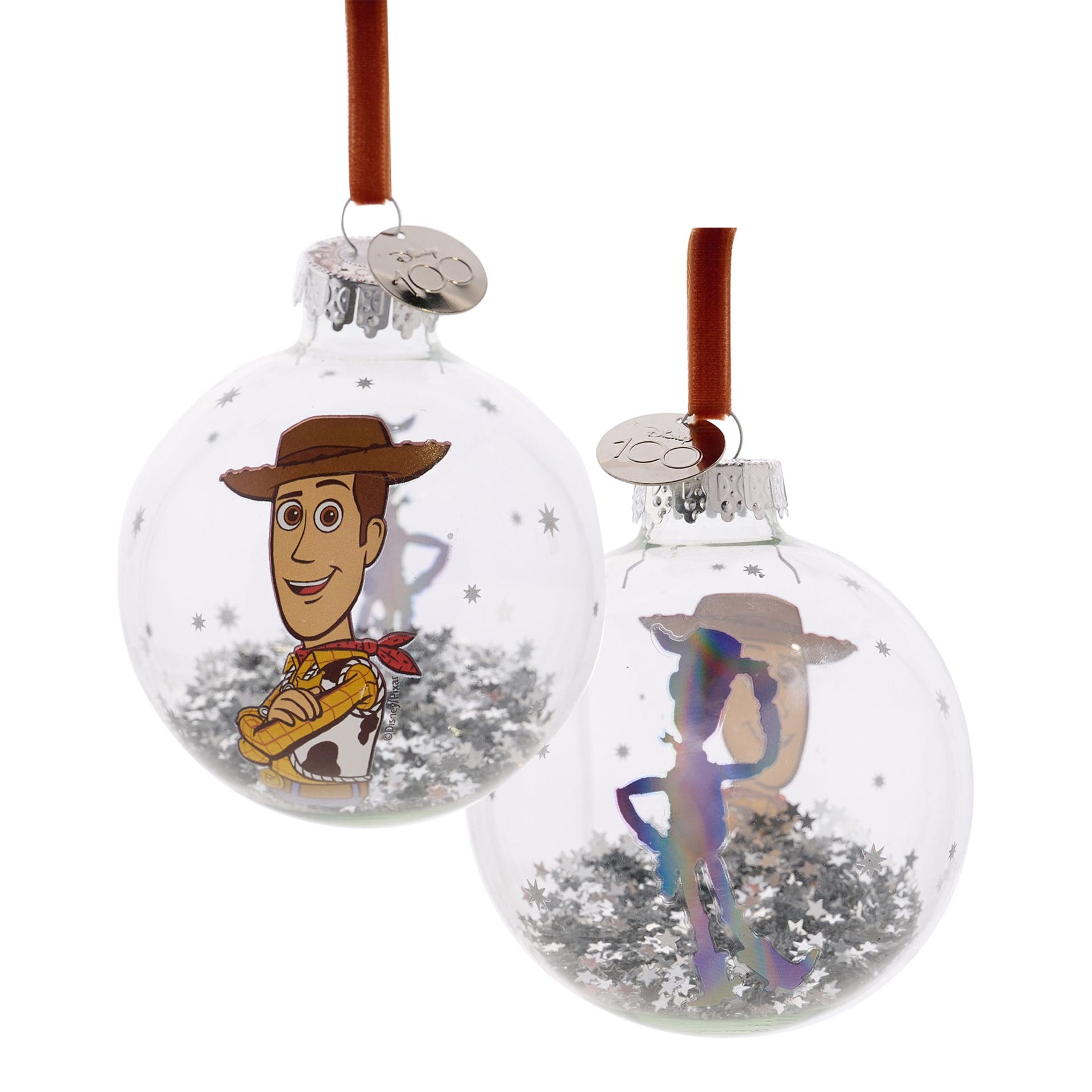 Disney Weihnachtskugeln, DI2040, Disney 100, Acryl-Weihnachtskugel, Disney Woody, Woody Weihnachtskugel, Walt Disney Weihnachten, Disney Woody Bauble, Toy Story