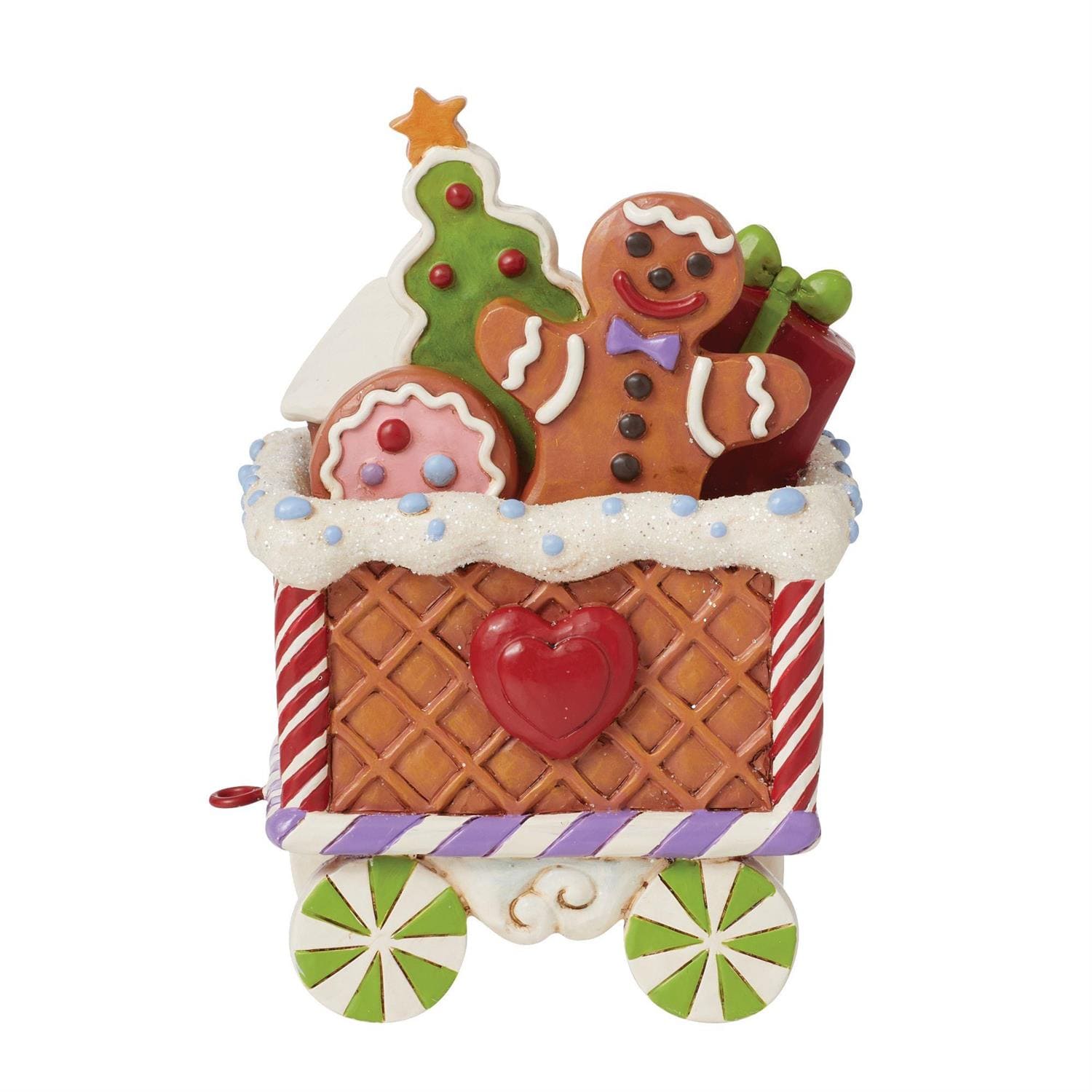 6015433_3 Jim Shore, Heartwood Creek, Jim Shore Santa, 6015433, Gingerbread Train Car, Railway Surprises, Weihnachtsmann, Zuganhänger, Jim Shore Weihnachtsfigur