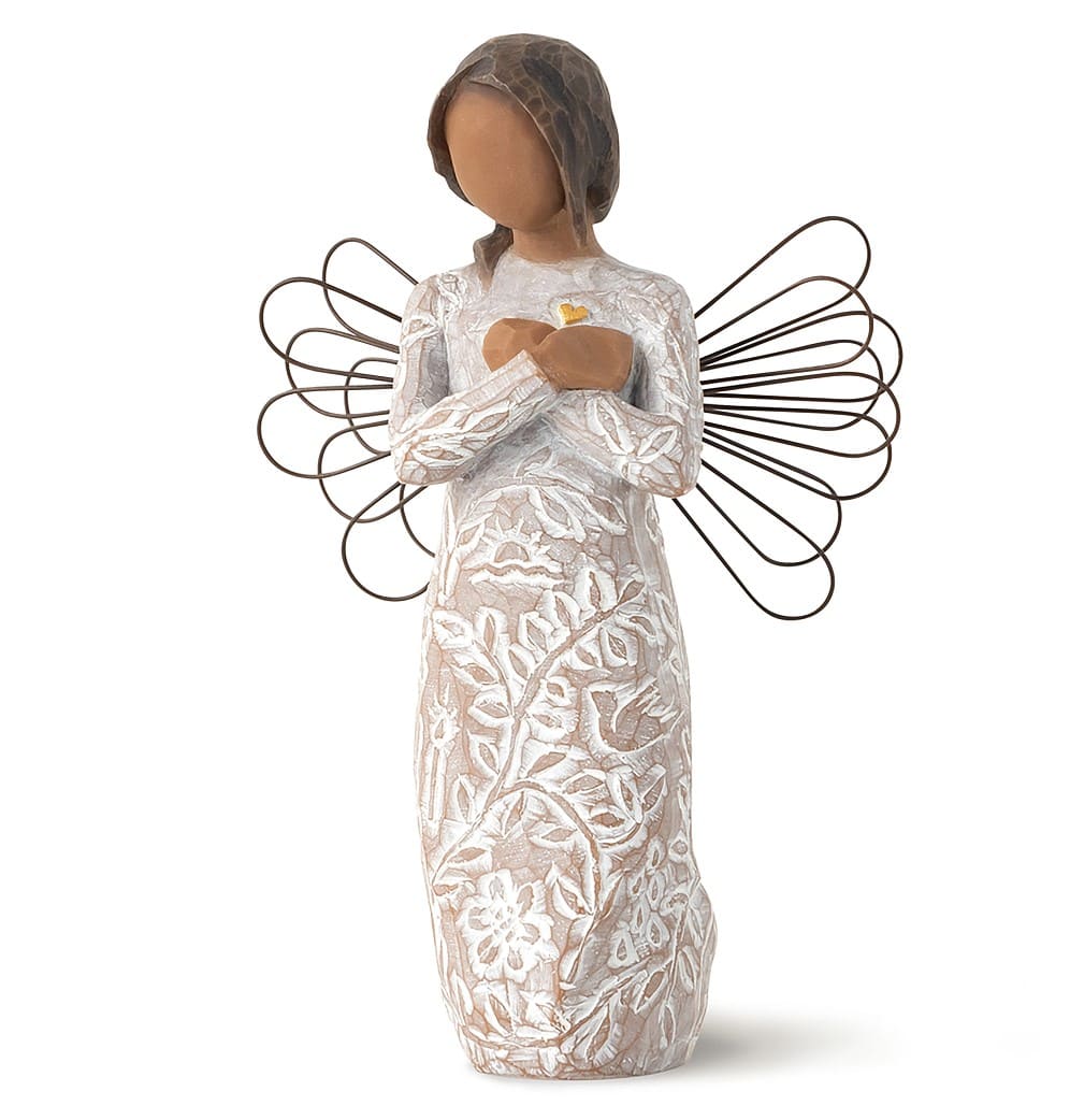 28212 Willow Tree, Susan Lordi, Willow Tree Figur, Demdaco, 28212, Remembrance Engel, Remembrance darker skin and hair, Willow Tree Engel, Engel der Erinnerung