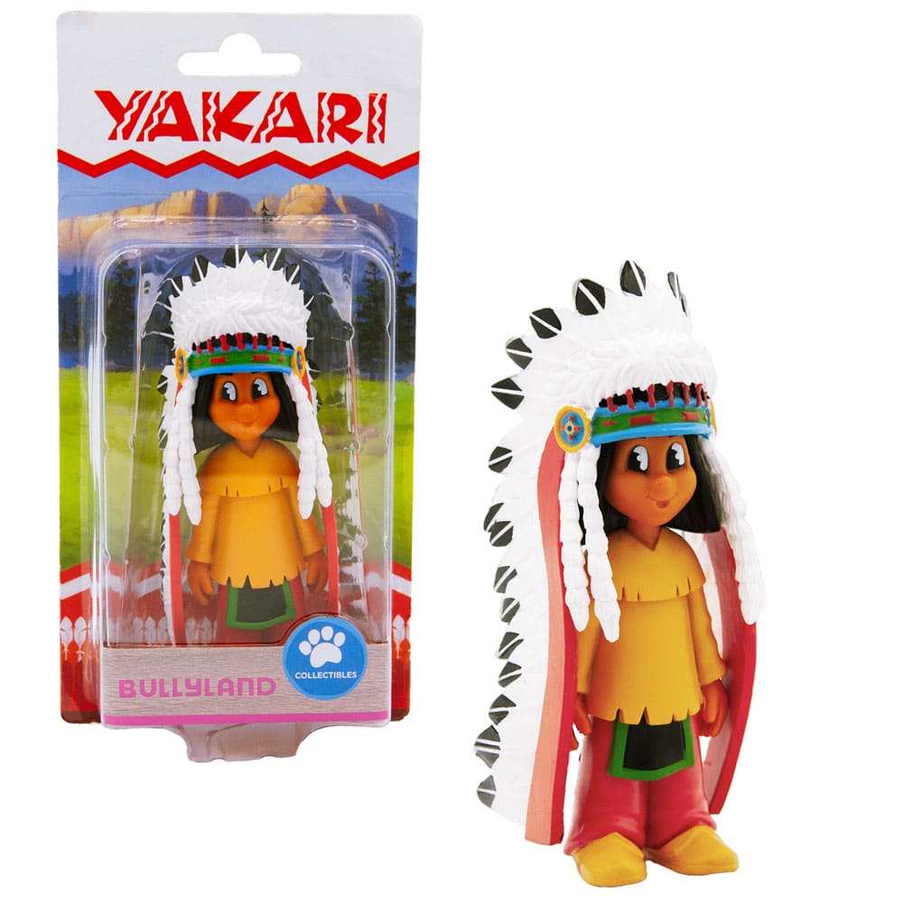 Yakari mit Federschmuck (abnehmbar) /  Walt Disney Spielfigur - Tortefigur - Indianerfigur Bullyland 43364
